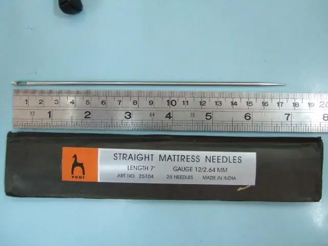 

Horse Brand Imported 178mm, 7-Inch Specialty Sewing Needle Tuck Cotton Pin, Cotton-Padded Mattress Pin