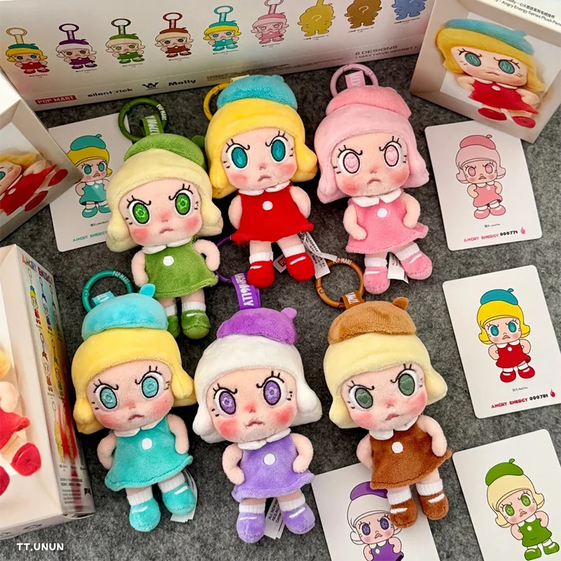 

Новая оригинальная плюшевая подвеска-брелок Popmart Angry Molly Angry Energy Series, коллекционная аниме-игрушка, таинственная коробка, подарок