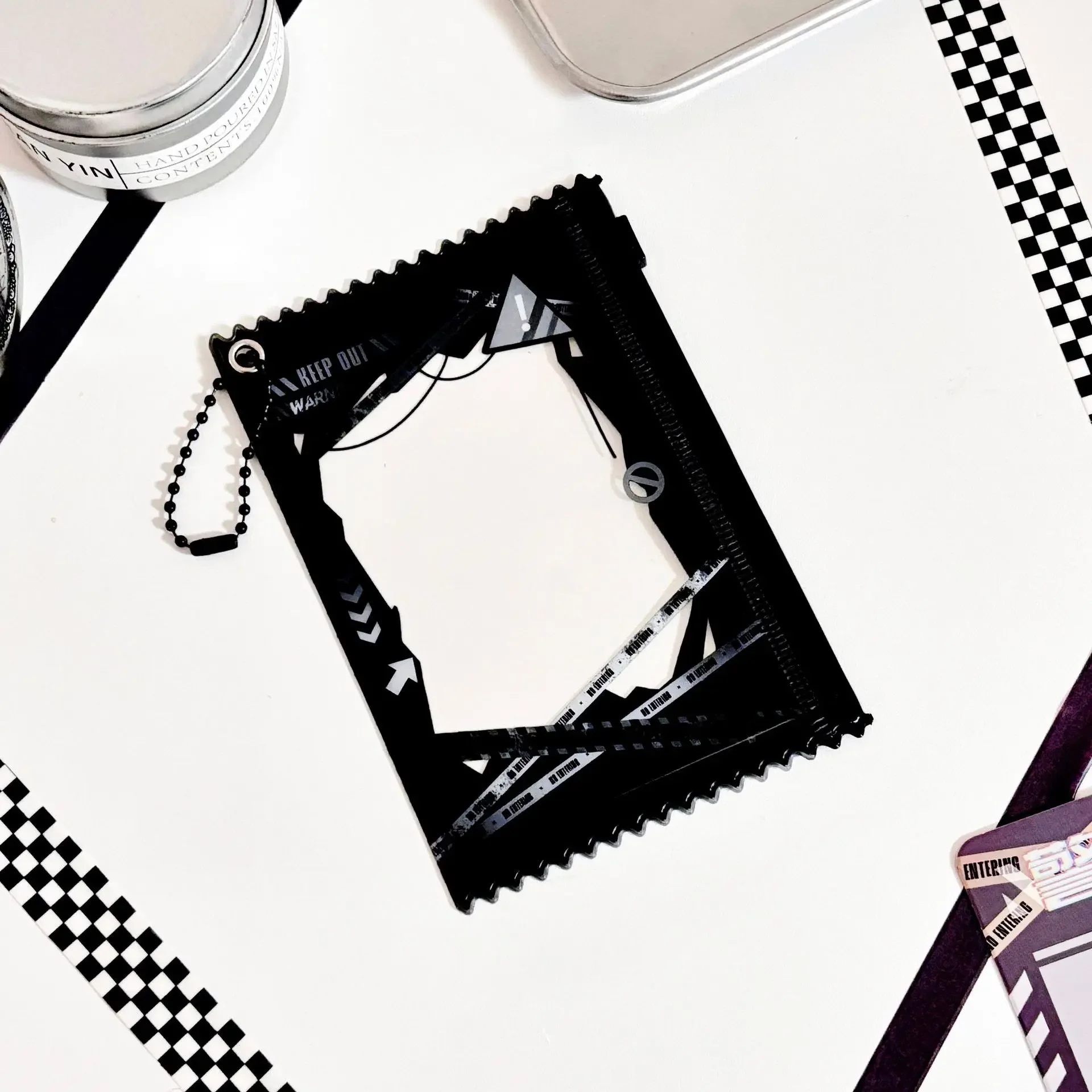 Манга Аниме Th информацион Держатель для фотокарточек для 3-дюймовой фото Отаку для девочек Предупреждающая линия Фото наклейка Чехол Украшение в стиле киберпанк