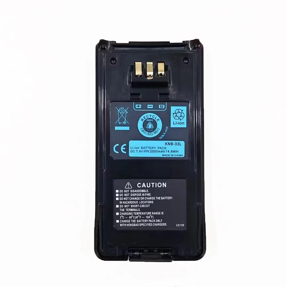 Bateria de íon-lítio KNB-33L 2000mAh 7.4V para Walkie Talkie KENWOOD TK5210 TK3185 TK3180 TK2185 TK2180 Bateria de repalcimento de rádios de 2 vias