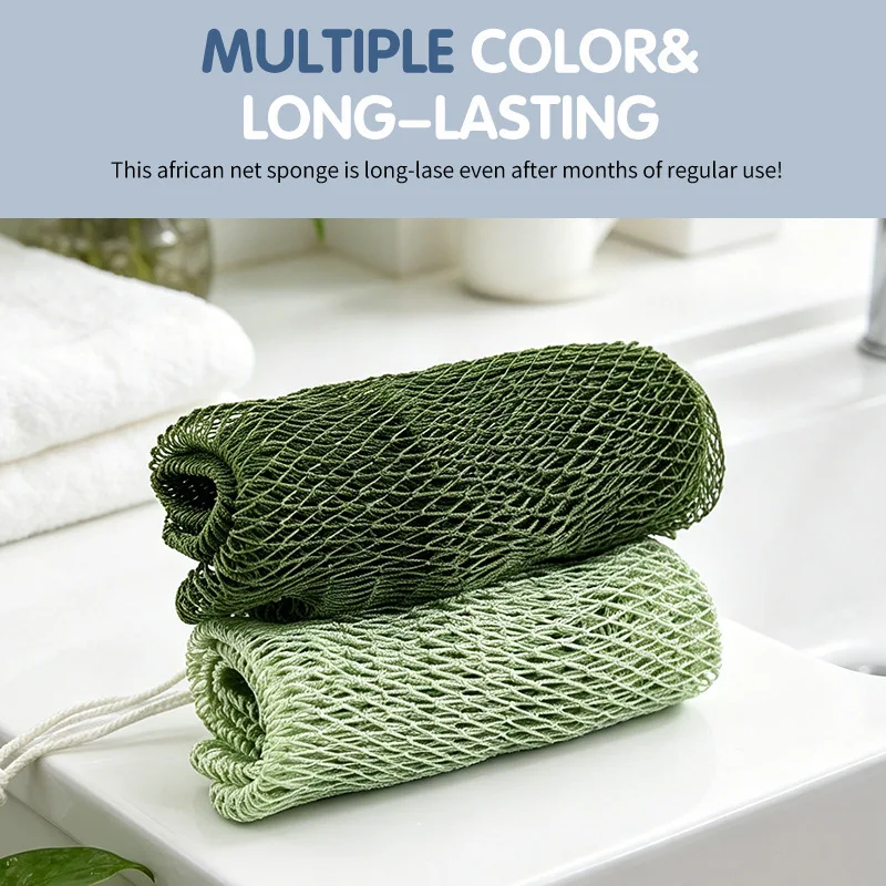 3PCS Somenie Authentic African Exfoliating Net Bath Sponge view 3