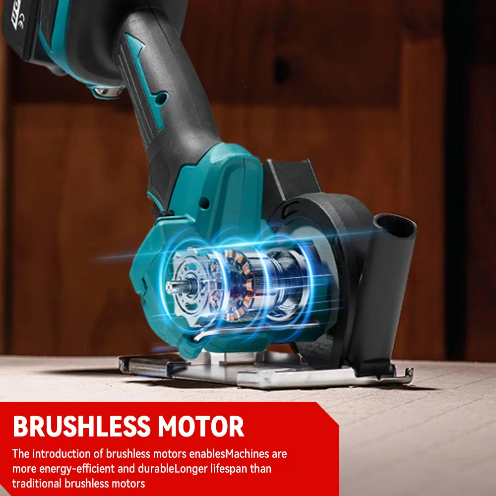 ONEVAN Brushless Angle Grinder 76mm Speed Variable Cordless Electric Circular Saws Cutting Power Tool For Makita 18V Battery