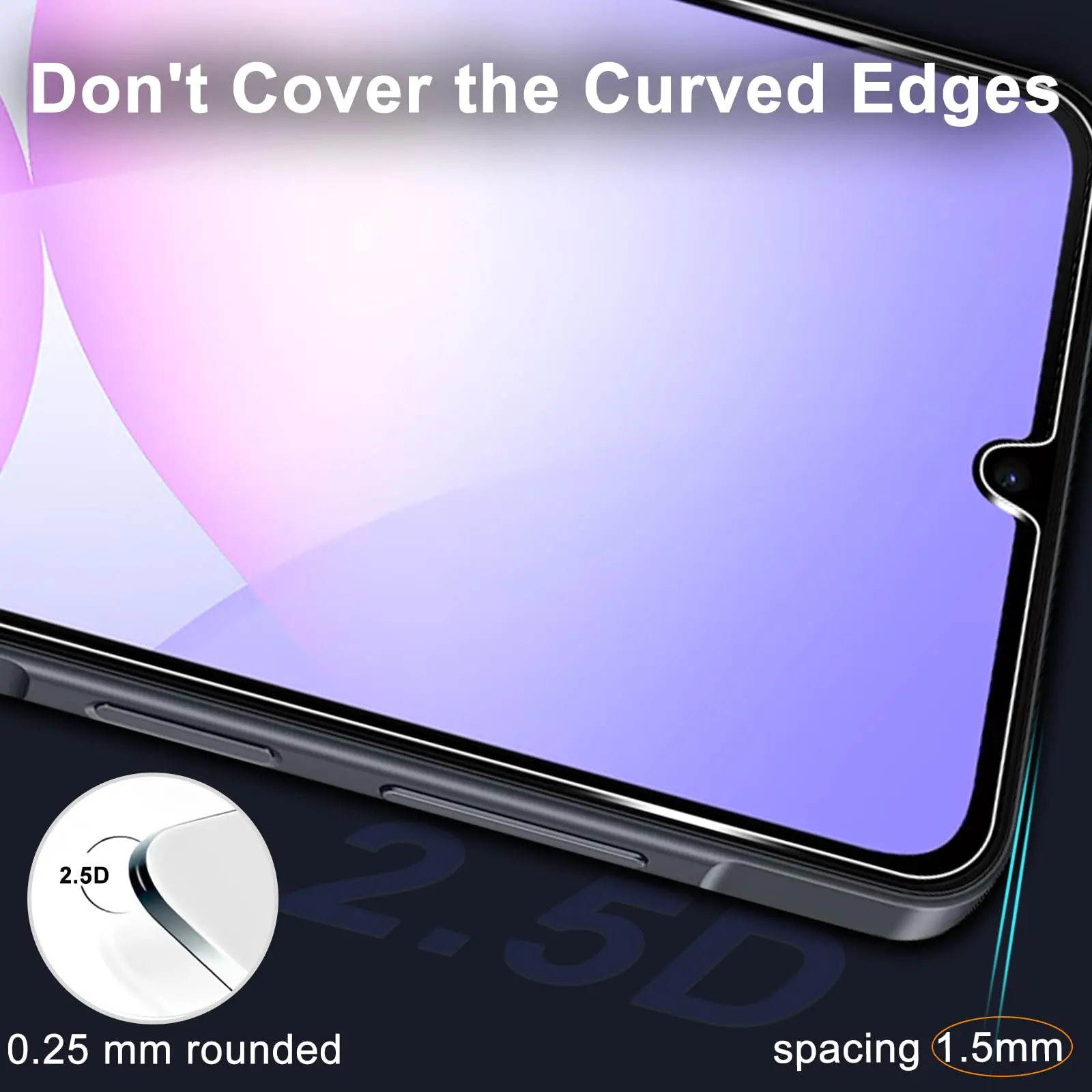 Screen Protector For Samsung Galaxy A07 Tempered Glass HD 9H Transparent Clear Anti Scratch Case Friendly