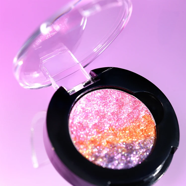 Hurtownia pigmentów do cieni do powiek 26mm Rainbow Eyeshadow Private Label, długotrwałe, wodoodporne, optycznie zmieniające kolor, tkane, z możliwością personalizacji logo, wegańskie.