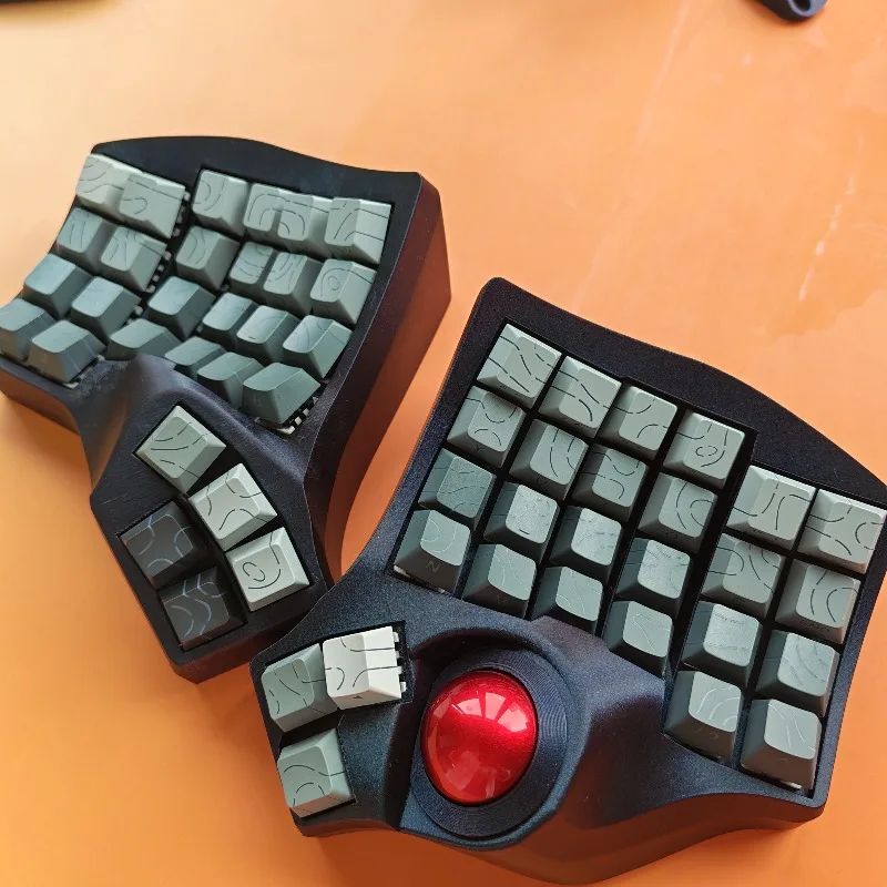 Kit de teclado dividido Charybdis MK2, com apoio de palma personalizado, suporte para troca rápida de teclas, teclados mecânicos sem fio/com fio e com