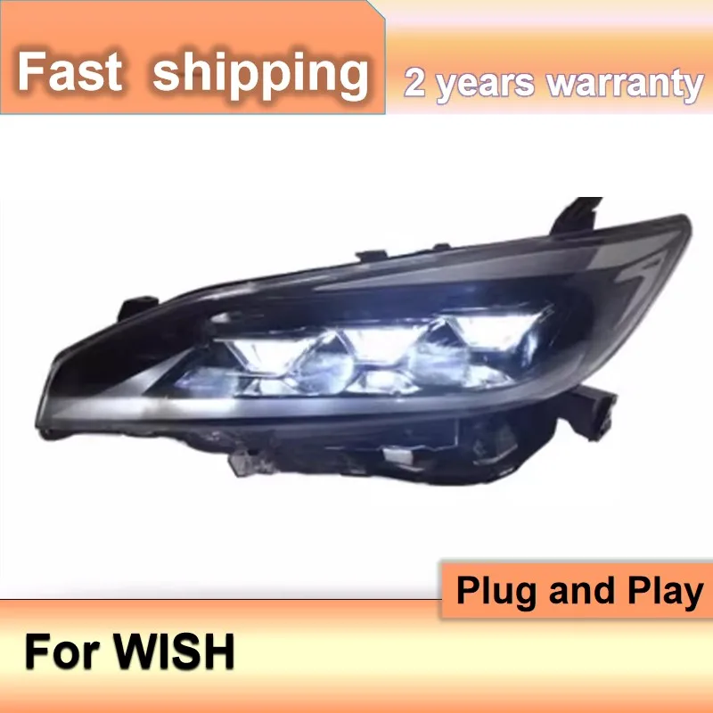 

Car Accessories for Toyota Wish Head Lamp 2009-2015 Wish Headlight DRL Turn Signal Low High Beam Projector Lens