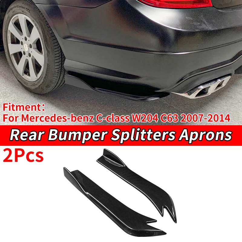 

Car Rear Bumper Splitters Aprons Trunk Lip Spoiler Canard Wing Diffuser Wrap Angle For Mercedes-Benz C-Class W204 C63 2007-2014