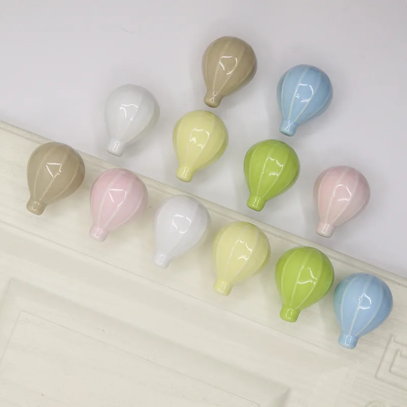 Colorful Hot Air Balloon Brass Cabinet Door Handle Cartoon Drawer Cabinet Wardrobe Door Handle