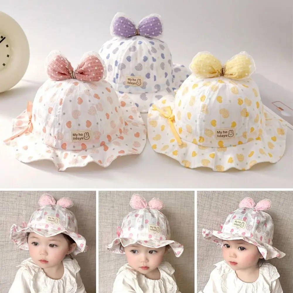 

Anti-UV Multiple Colors Kids Fisherman Hat Cartoon Rabbit Cotton Children's Cap Sun Hat Girls