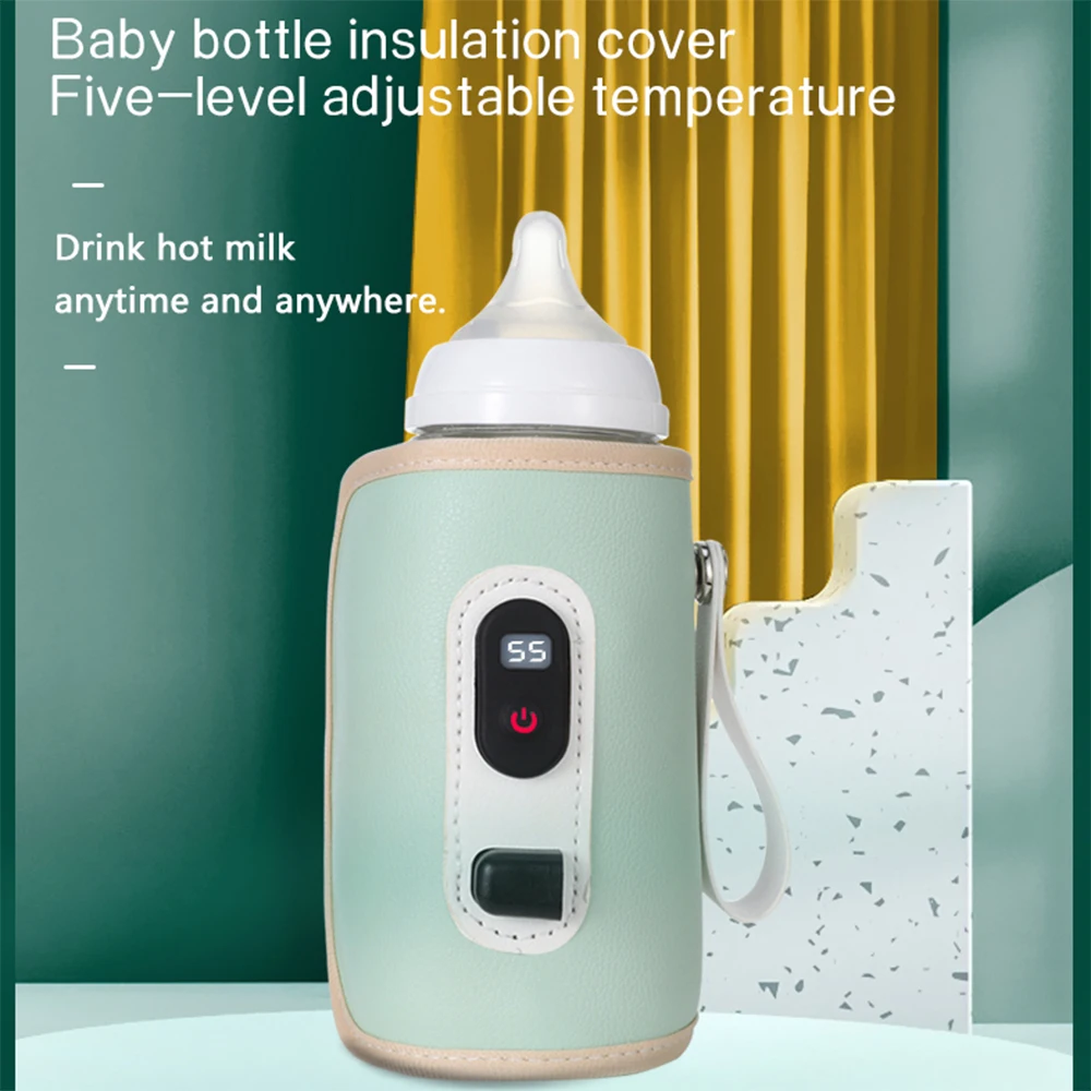 Portable Baby Bottle Insulation Cover with Digital Display Constant Temperature Adjustable Outdoor Warmth Unisex image 5