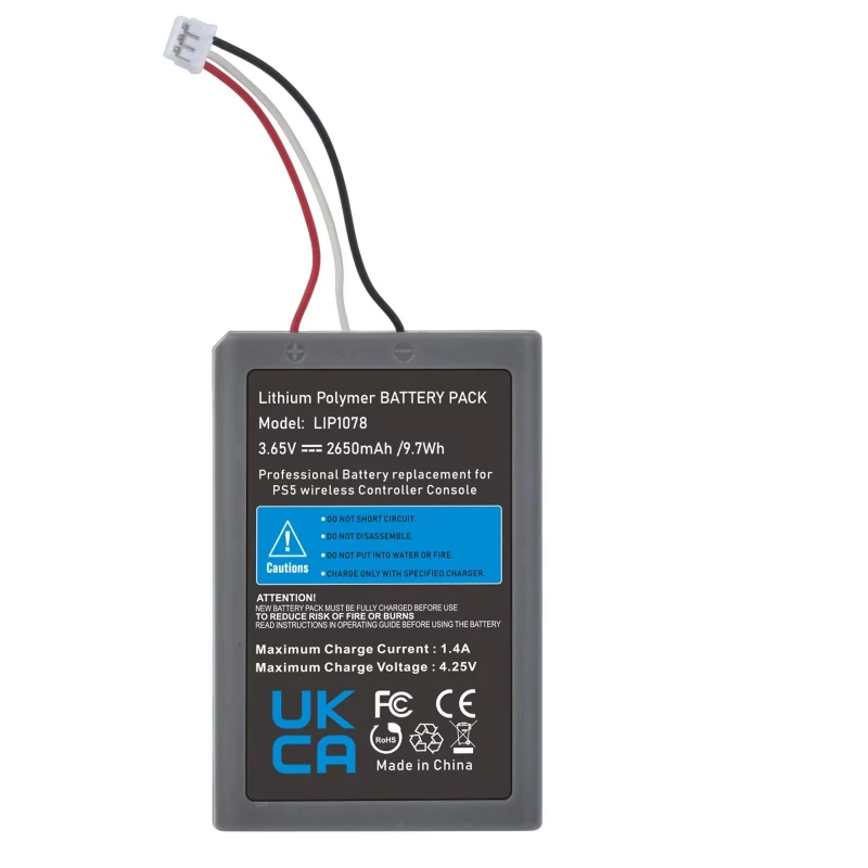 Newest LIP1078 3.65V 9.7Wh 2650mAh Battery for Sony Playstation 5 DualSense CFI-ZCT1W High Quality Wireless Controller Battery