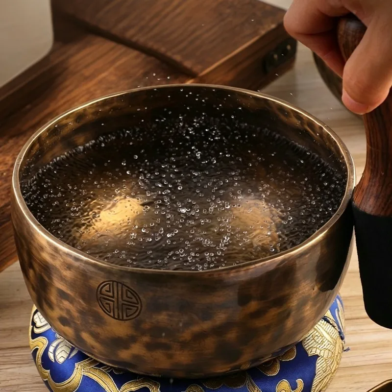 Nepal Copper Singing Bowl Large Tibetan Sound Bowls Meditation Yoga Original Full Moon Bowls Handmade Sound Healing Instruments