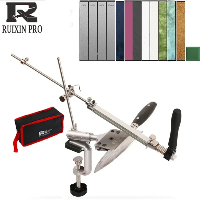 

new RUIXIN Fixed angle knife sharpener Metal Material sharpening system Sharpening stone grind stones grinding kitchen tools