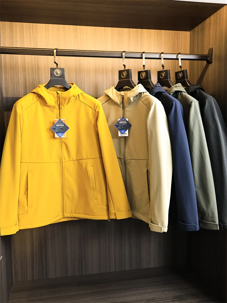 

Мужская футболка-стойкая уличная куртка ell Jaet, повседневное мягкое пальто для путешествий и пешего туризма, однотонное спортивное осенне-зимнее полиэфирное волокно