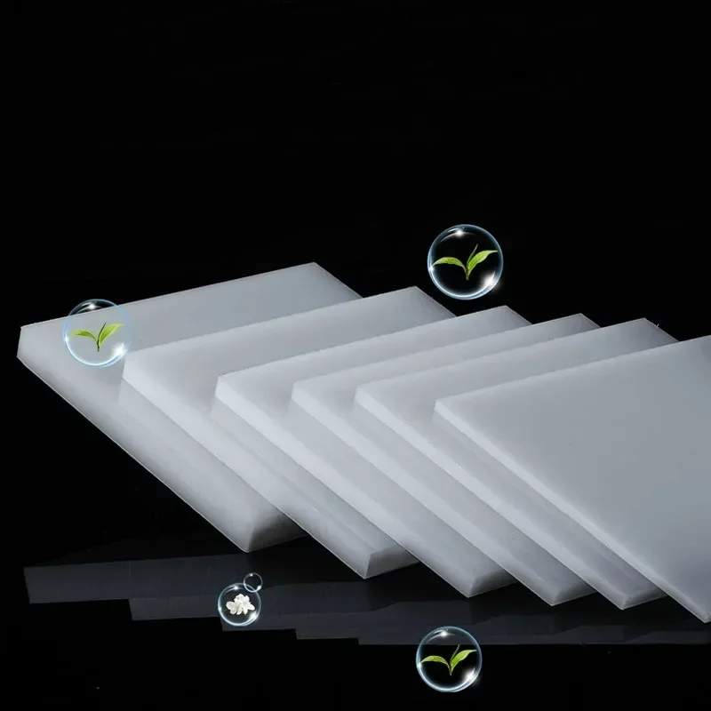 White Food Grade HDPE Board Wear Resistant PE Flat Plate Polyethylene Handmade Model Plastic Gaskets Cutting Carving Processing