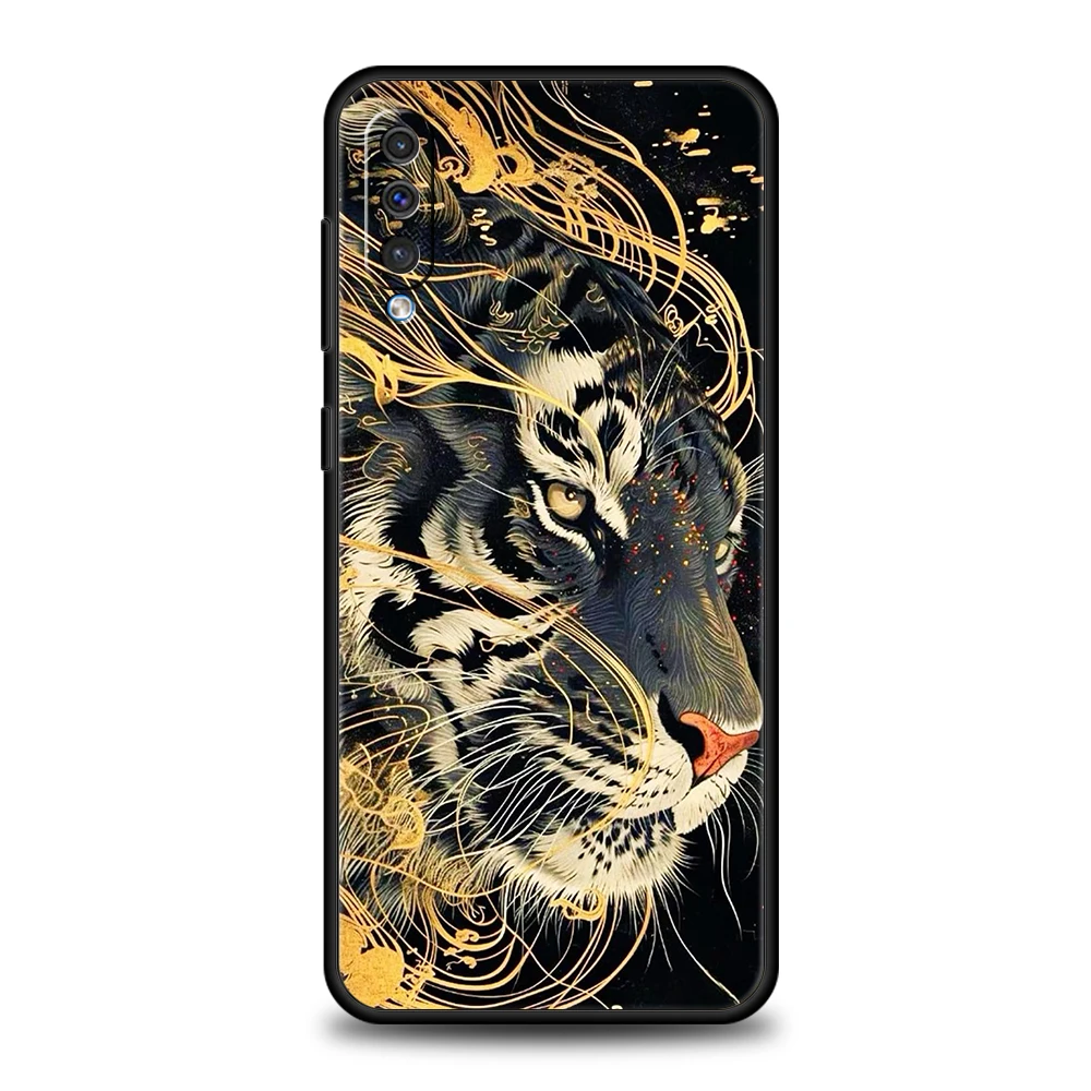 Cartoon Tiger Phone Case for Samsung Galaxy A24 A13 A53 A73 A33 A22 A12 A02 A03 A05 A70 A50 A10 A20 5G Silicone Cover Shell Bags