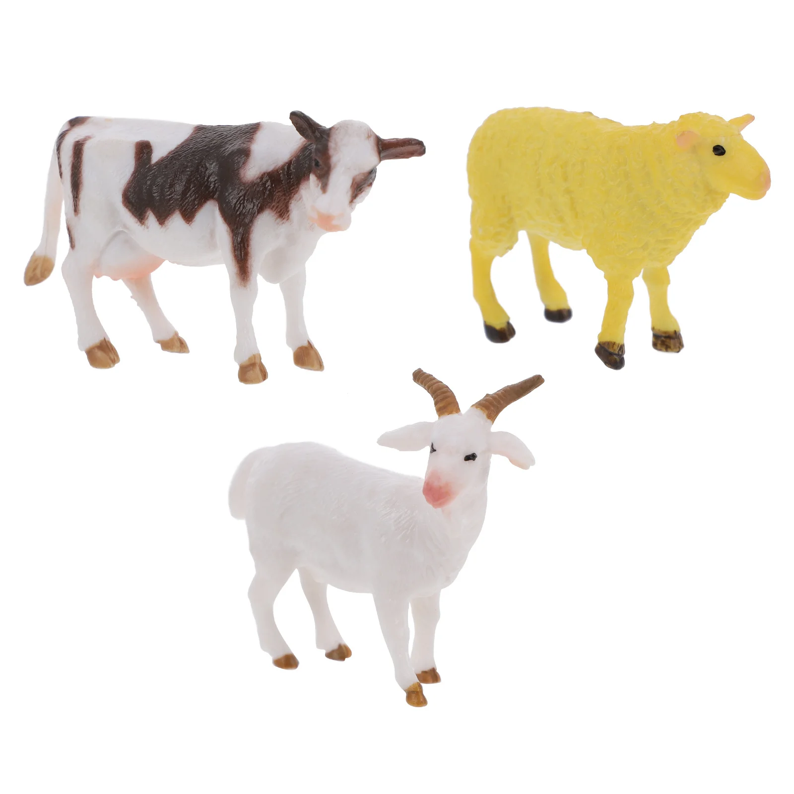

3Pcs Animal Adornment Miniature PVC Safe Eco Friendly Realistic Vivid Home Decor Micro Landscape Mini Animal Sculpture