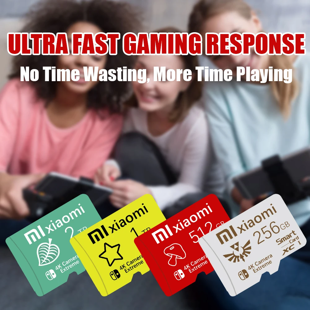 Scheda SD Micro TF V10 ad alta velocità da 2 TB Scheda di memoria da 1 TB 512 GB Scheda SD da 256 GB 128 GB perfetta per il telefono con fotocamera Nintendo Switch