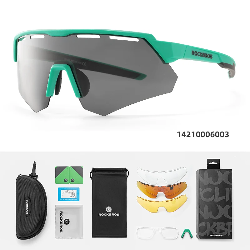 ROCKBROS 4-Lens Cycling Sunglasses Black 9