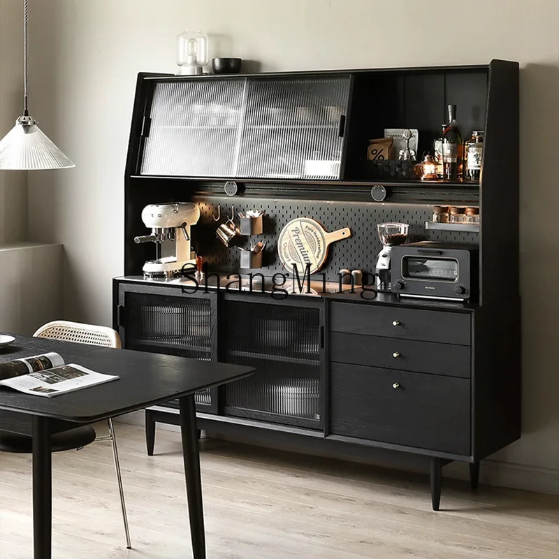 

ZYY solid wood household living room against the wall large-capacity tea cabinet simple multi-functional cupboard