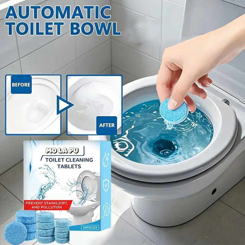 Toilet Polishing Tablets Effectively Remove Urine Stains, Yellow Stains, and Black Scale Stains. Bathroom Toilet Stain Removal and Descaling Polishing Tablets, Effectively Remove Dirt from the Toilet, Suitable for Toilets, Squat Toilets, and Toilet Tanks.
