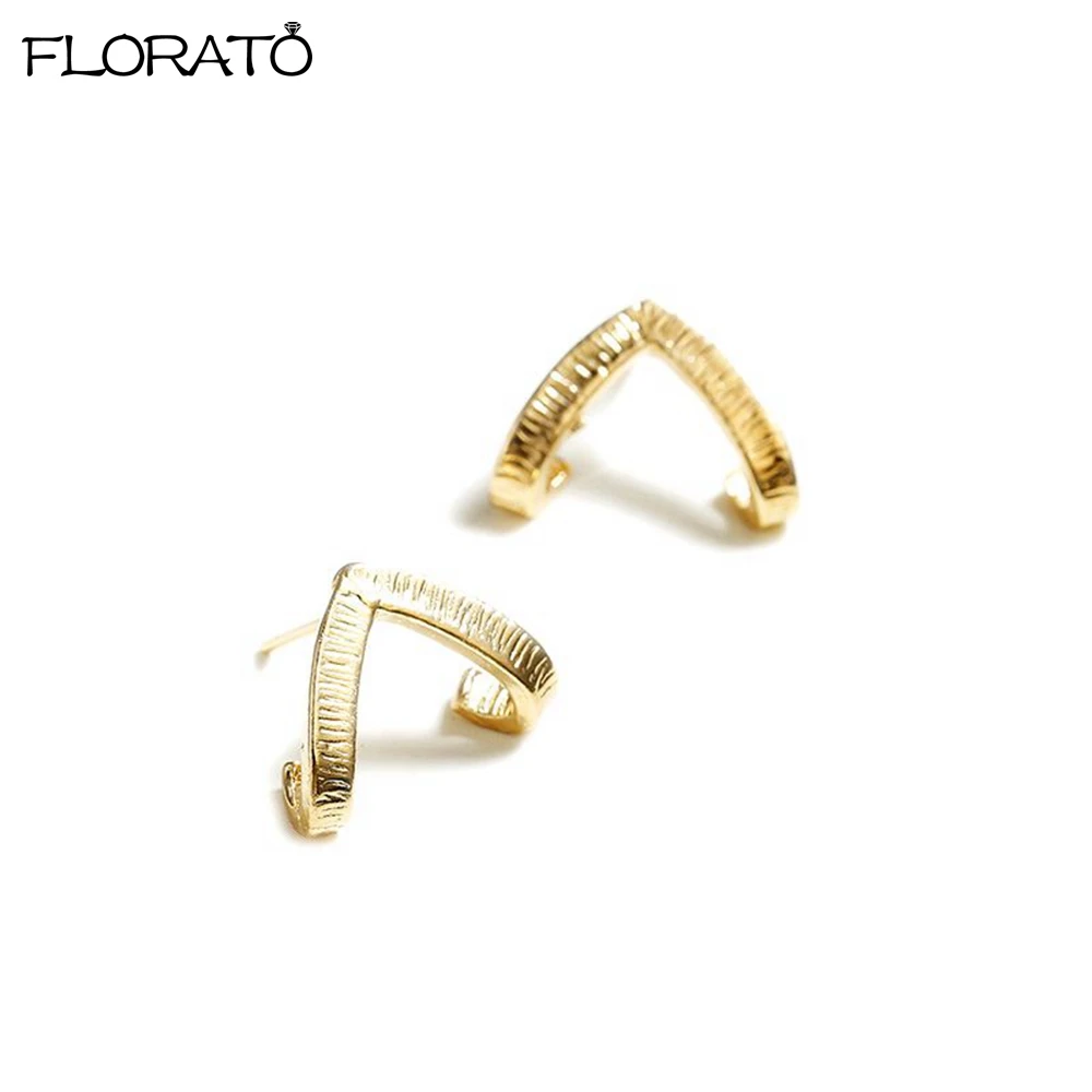 Minimalist 925 Sterling Silver Ear Needle Stud Earrings For Women Triangle Earrings Geometric Earring hypoallergenic Jewelry