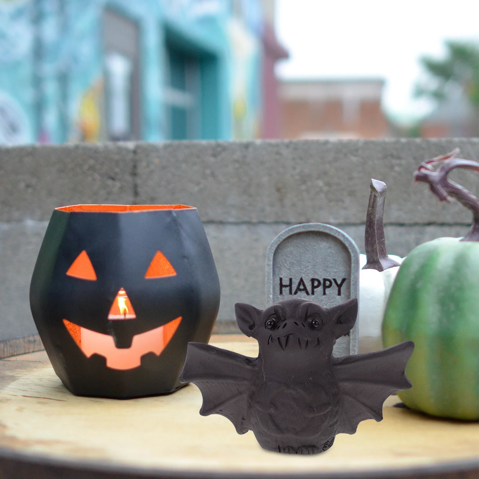 

1Pcs Ceramic Tea Pet Bat Decoration Chinese Yixing Zisha Feng Shui Statue for Tea Ware Table Ceramic Bat Statue