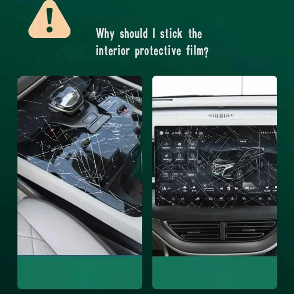 Transparente TPU-Schutzfolie für Hyundai Elantra 2025 2024 2023, Auto-Innenraum, zentrale Steuerung, Navigationszubehör, Aufkleber – Detail 6