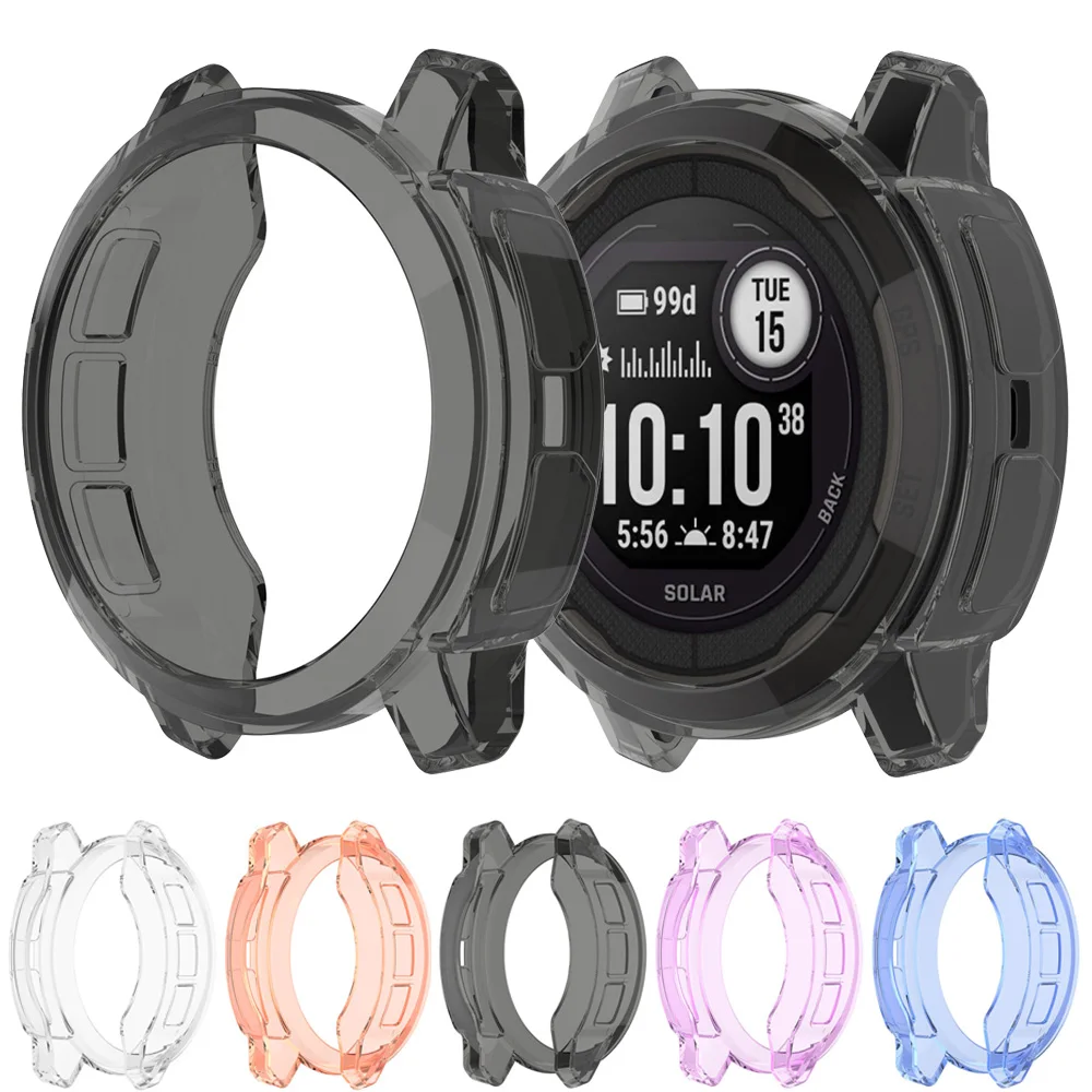 For Garmin instinct 2 2s TPU Case Soft Protector Cover Bumper Watch Frame Shockproof Protective Shell