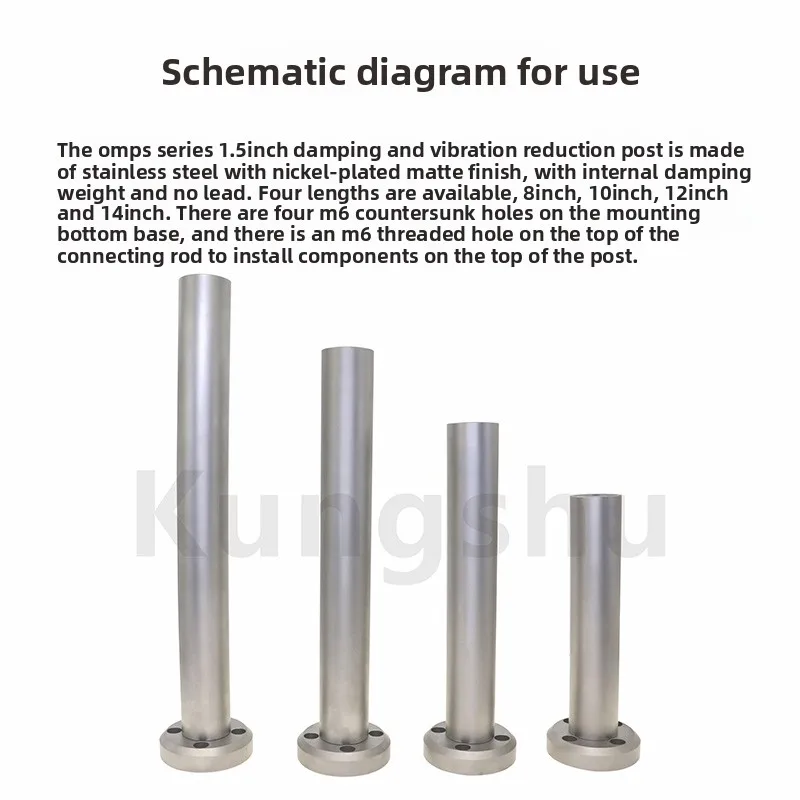 OMPS Series 1.5‑Inch Damping Connector, Optomechanical Vibration Damping Component, Height 8/10/12/14mm Optional
