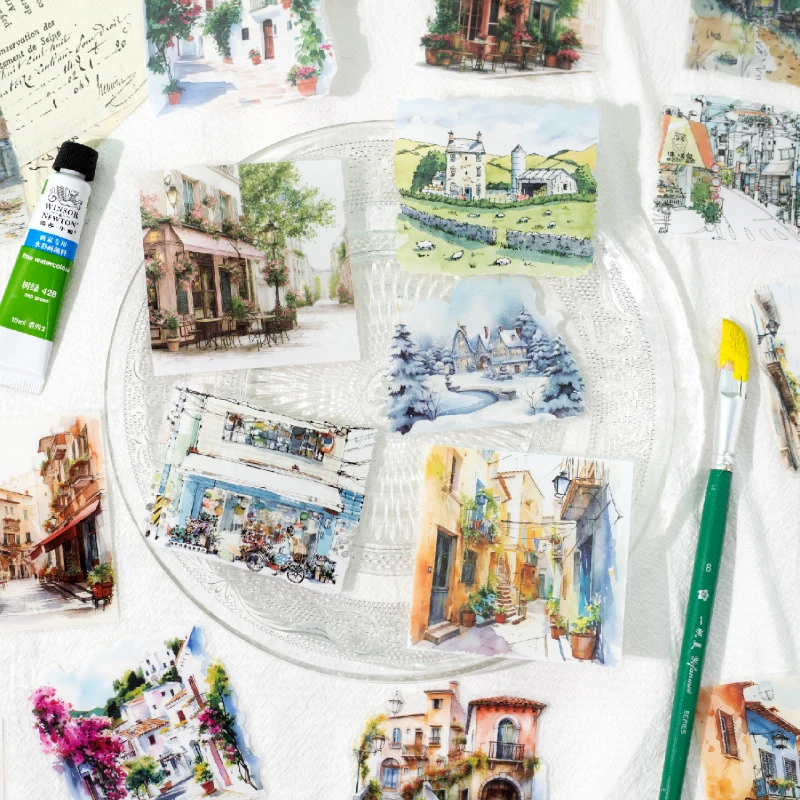 

15 шт., серия Nordic Heart Ins, пейзажные наклейки для домашних животных, креативные украшения, сделай сам, дневник, скрапбук, эстетика, канцелярские наклейки