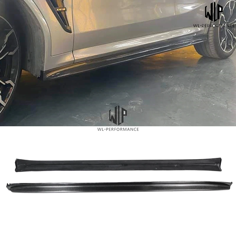 3D Style Side Skirts High Quality Carbon Fiber Durable Car Body Kit for BMW X3M F97 F98 2019 UP