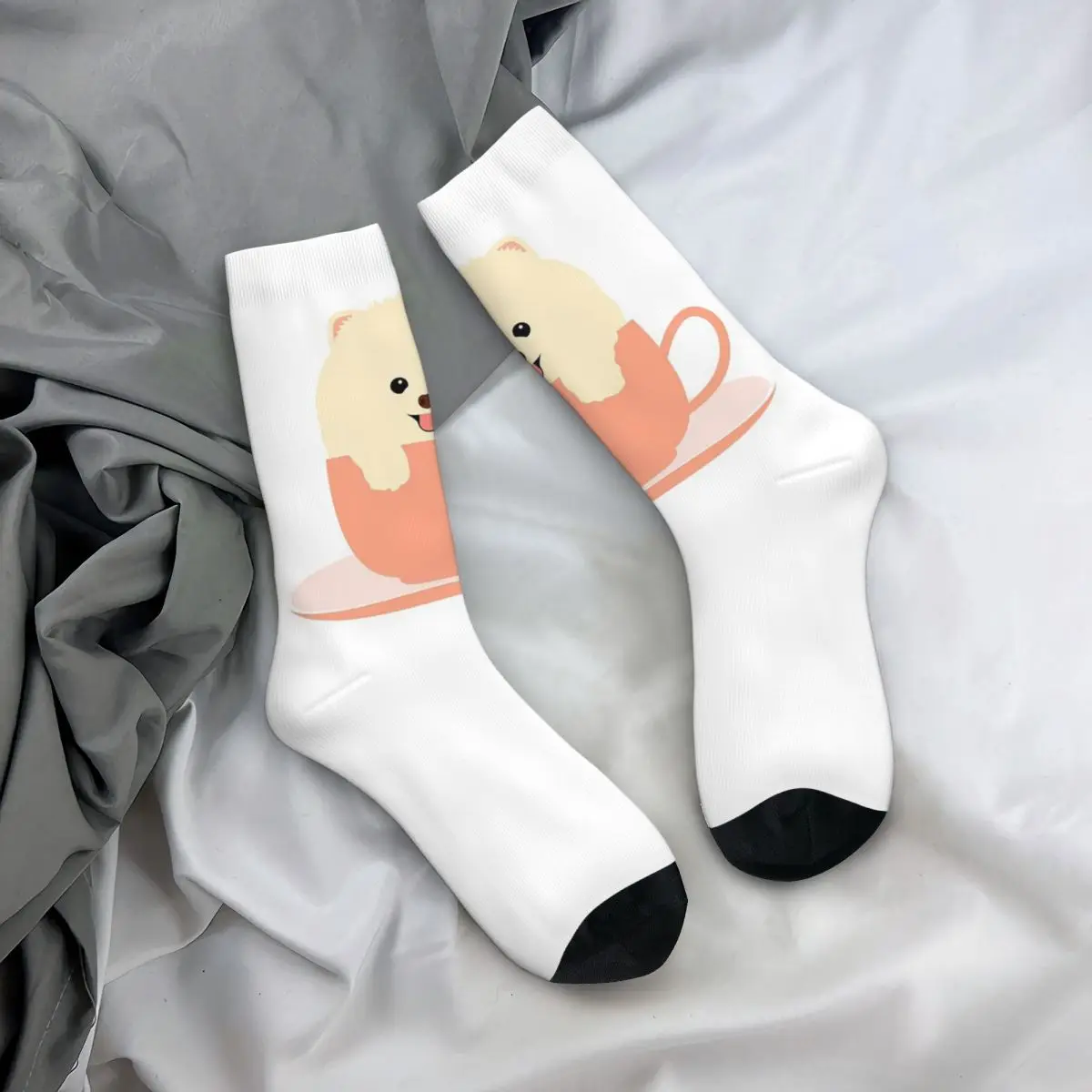 

Всесезонные чулки для экипажа, чайные носки для щенков померанского шпица, длинные носки в стиле хип-хоп, аксессуары для мужчин и женщин, рождественские подарки