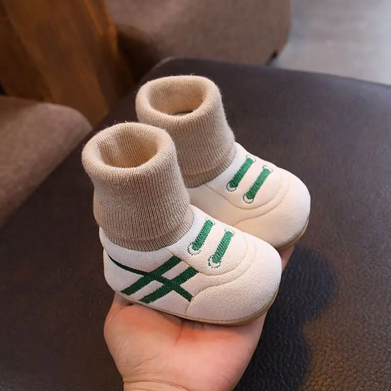 

Детская обувь для предварительной ходьбы, нескользящая, безопасная, подходит для новорожденных 0-1 года, унисекс, для мальчиков и девочек, весенне-осенние первые ходунки