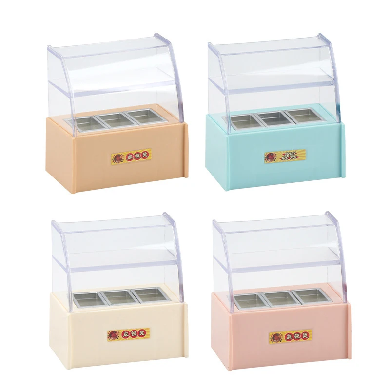 1PC Poppenhuis Mini Supermarkt Supermarkt Display Rack Kast Model Poppenhuis Micro Scène Ornament Kid Fantasiespel Speelgoed