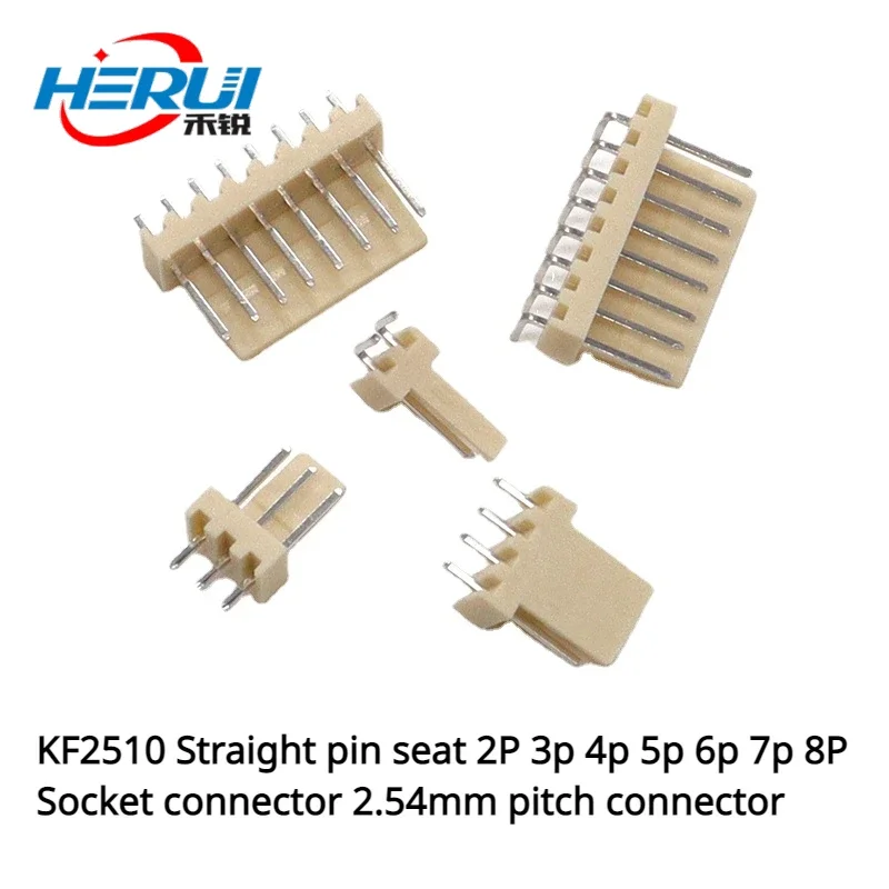 KF2510 Straight Header 2P 3p 4p 5p 6p 7p 8P Socket Connector 2.54mm Pitch Connector