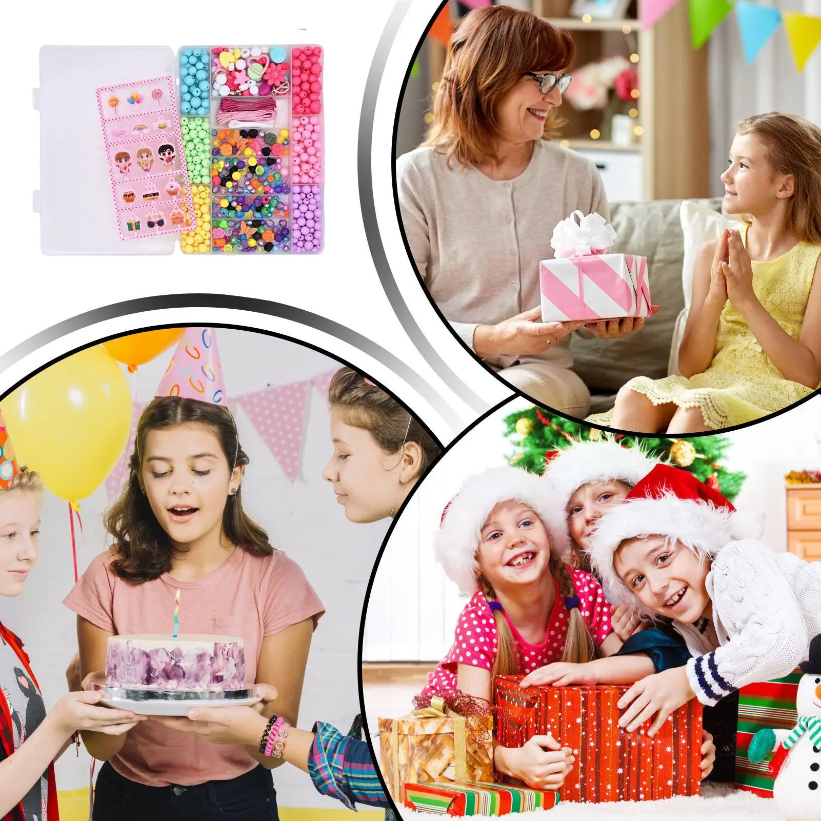 Pulseira contas kit para fazer pulseira da amizade portátil atividades de artes hobby artesanato suprimentos conjunto de brinquedos para meninos meninas