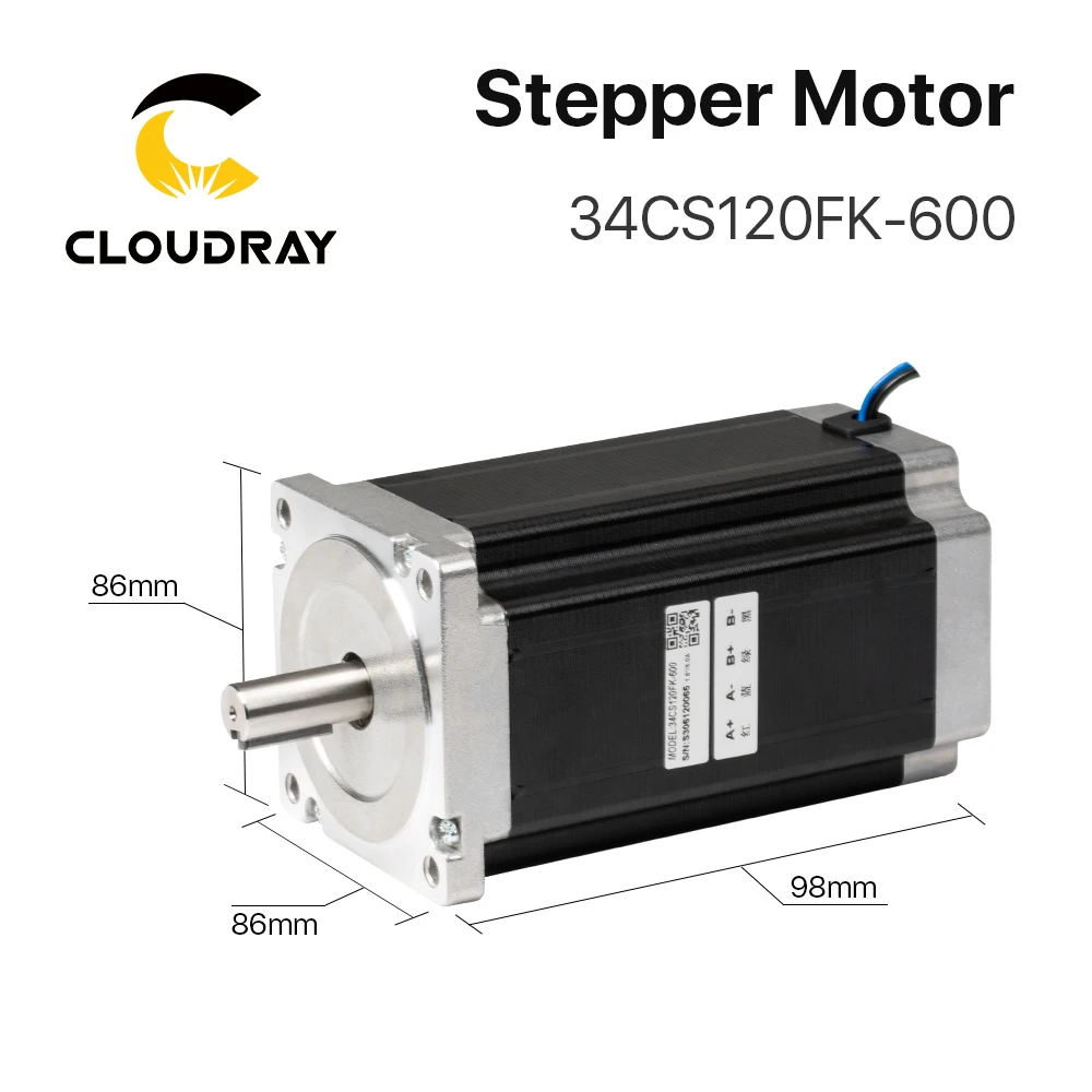 Imagem -04 - Nema 34 Motor Deslizante 12n. m 6.0a Fase 155 mm Motor de Passo Alto Torque para a Máquina de Trituração da Gravura do Cnc 34cs120fk600