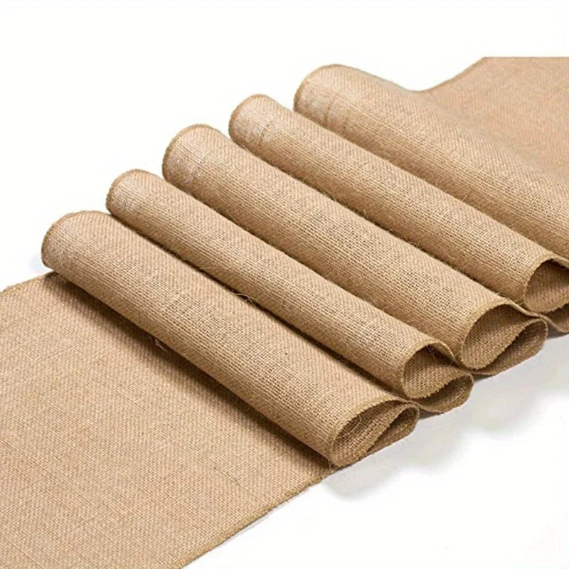 

30x220cm Vintage Burlap Hessian Table Runner Natural Jute Country Wedding Party Decoration Home Textiles for Home Table Runners