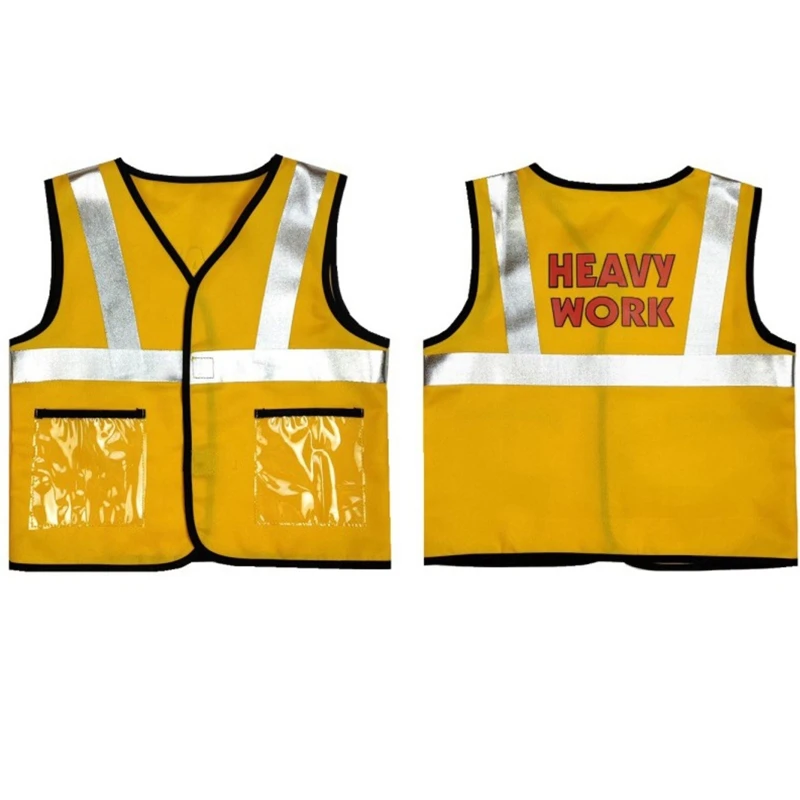 Worker Costume For Kids Construction Worker Costume Engineer Vest For Boys Worker Cosplay Costume Kids Role for Play Toy