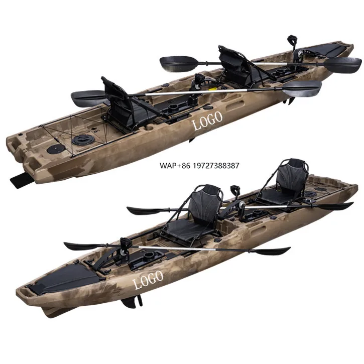 

Factory Direct Sale 4.53 Meters Rotomolded Fishing Pedal Kayak 2 Person Boating Vessel