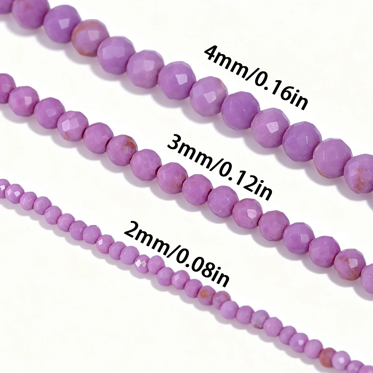 2-4mm 45-80pcs Stone Half strand Round cut purple mica Spacer Loose Beads For Jewelry Bracelets Necklace Making DIY Accessories