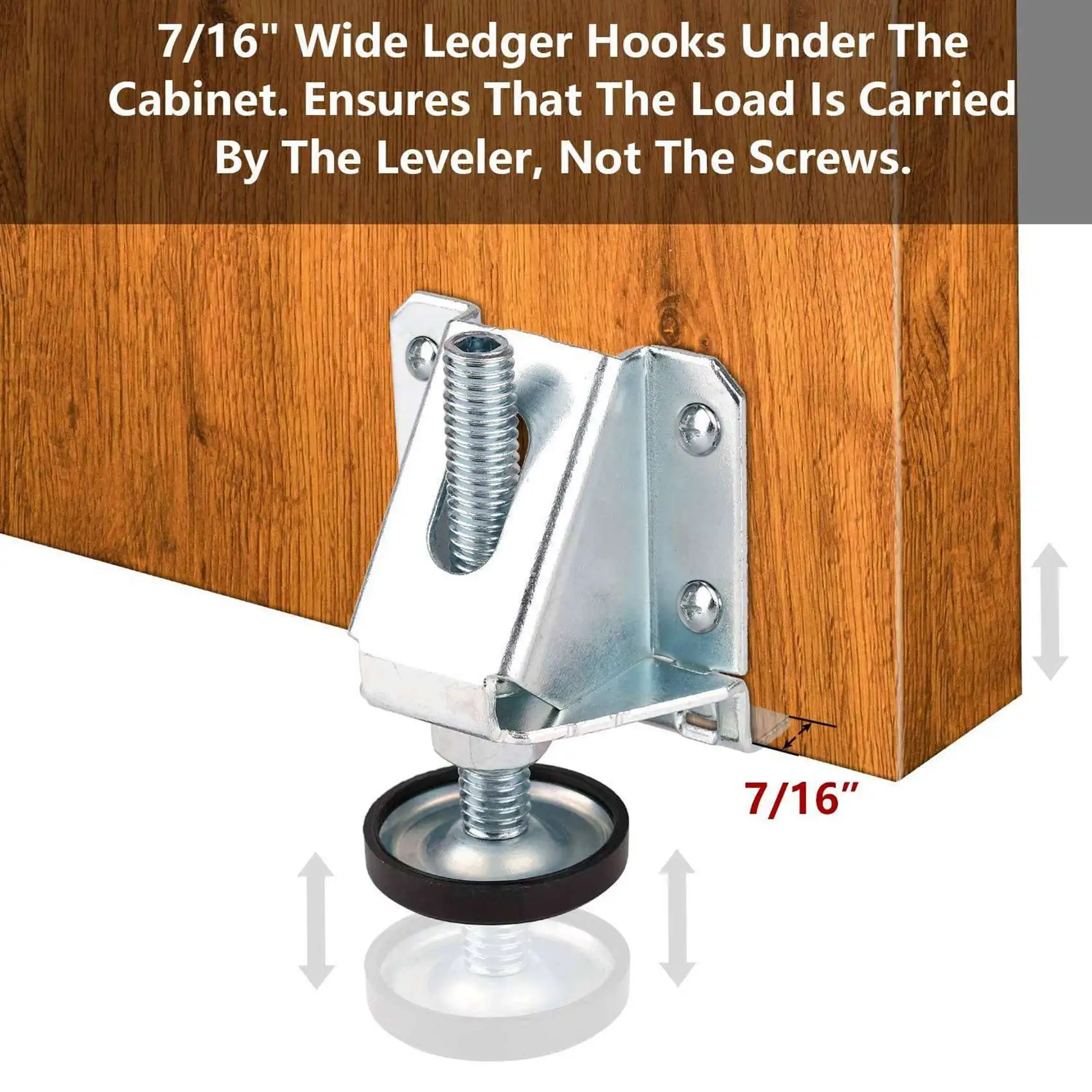 A84E-8X Leveling Feet Heavy Duty Furniture Levelers Adjustable Table Leg Leveler With Lock Nuts