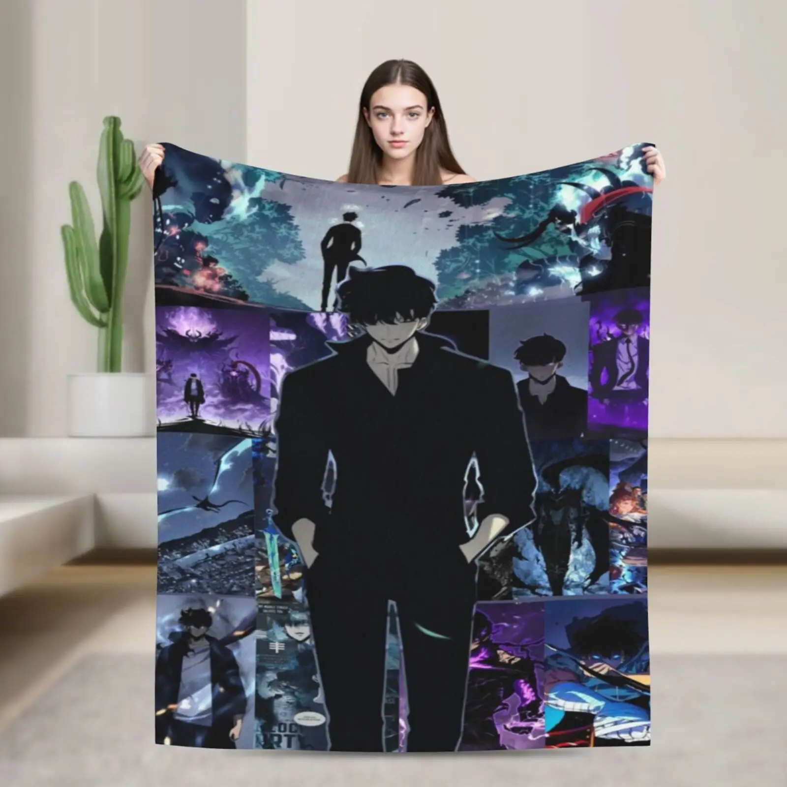 

Hot-Blood Leveling Soft Solo Throw Blanket, Cool Cartoon Warm Flannel Blanket for Couch, Bedroom, Living Room, Home Decor