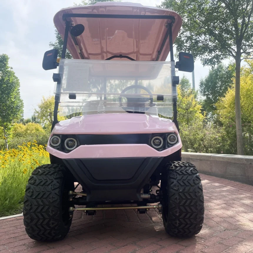 

CE Approved 4 Seater 60V 72V Lead-Acid Battery Powered Electric Golf Cart New Energy Trolley With Touch Screen Multimedia Player
