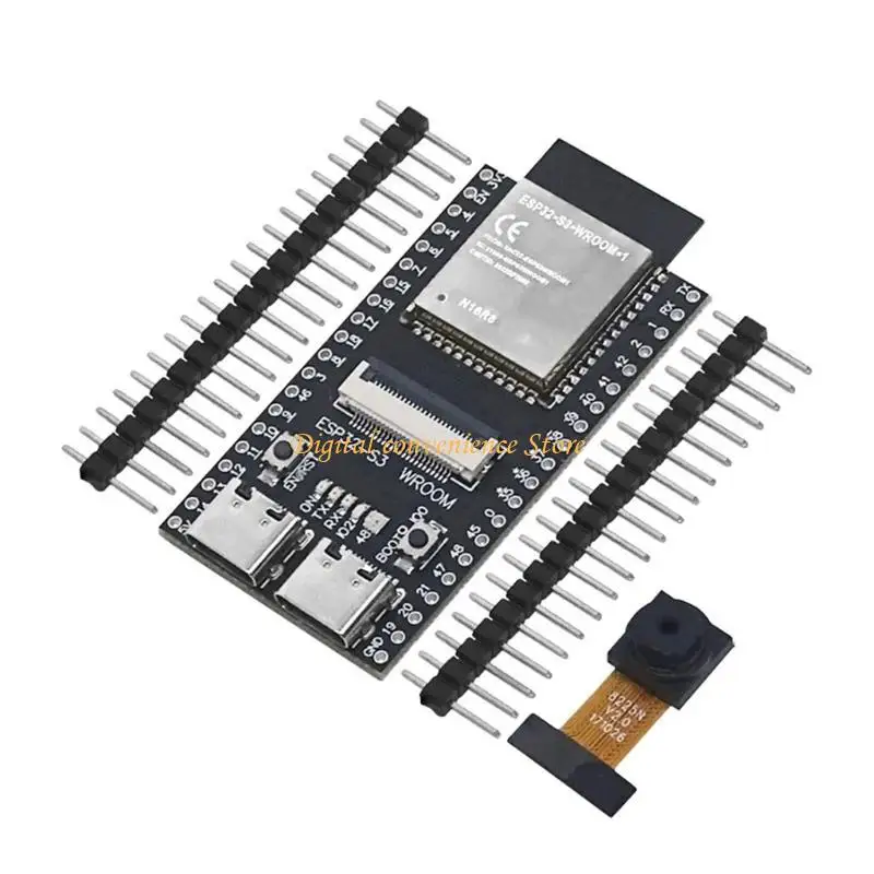 

97QA ESP32S3 WROOM N16R8 Макетная плата для камеры Wi-Fi + Bluetooth-совместимый модуль OV2640/5640 Камера