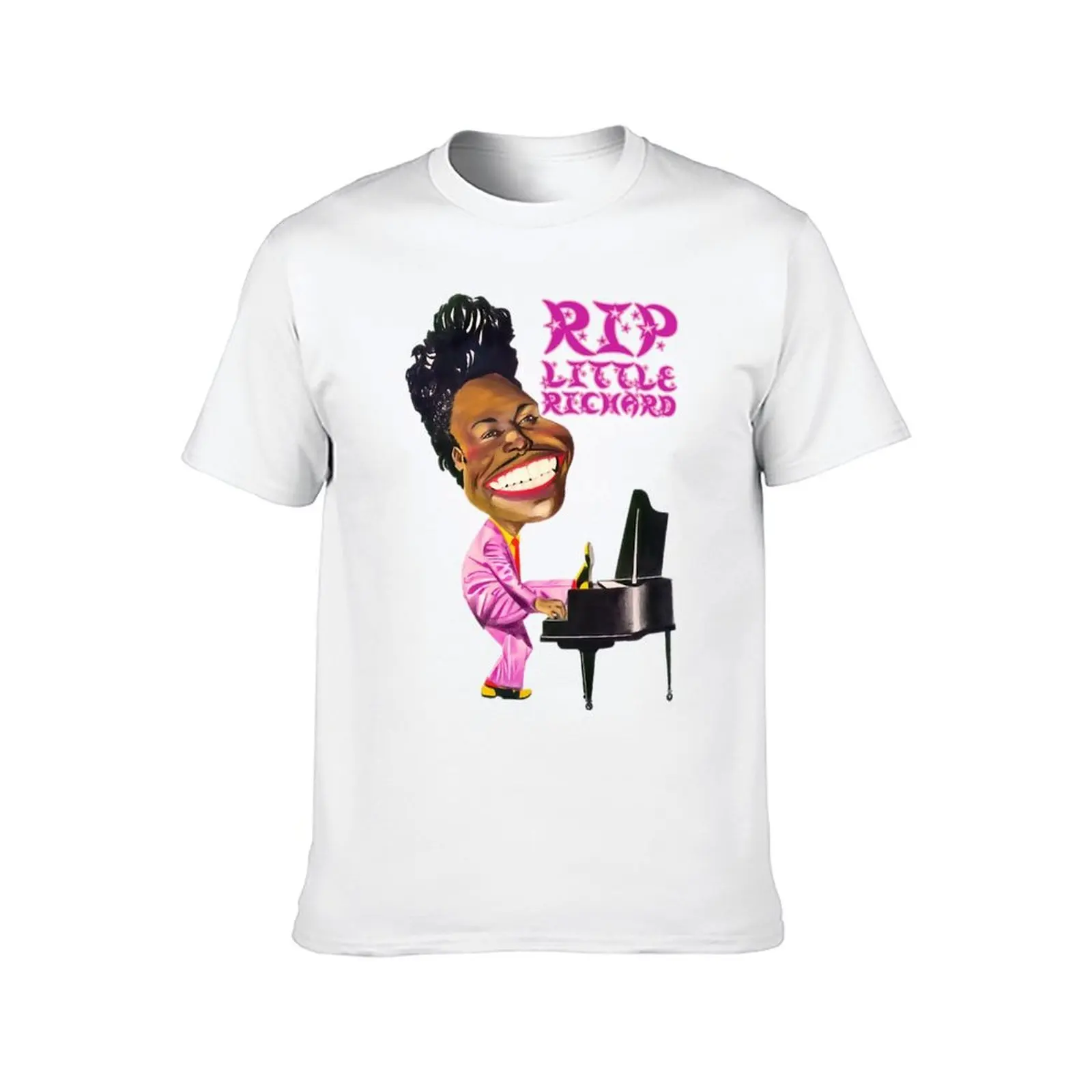 تي شيرت Rip Little Richard تي شيرت رجالي عادي تي شيرت للرجال جرافيك مضحك تي شيرت