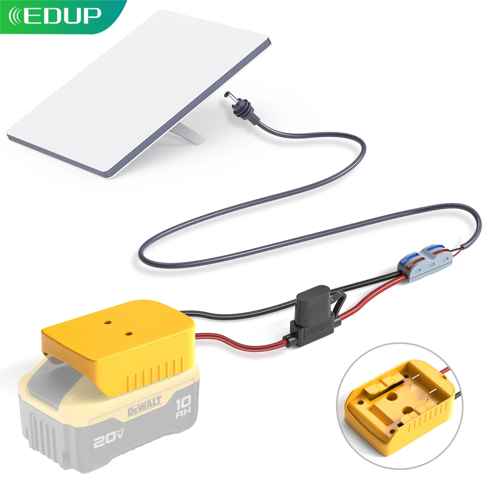 EDUP SK0107 Starlink Mini Portable DC Power Cable Compatible with Dewalt 20V Battery Adapter Off Grid Accessories