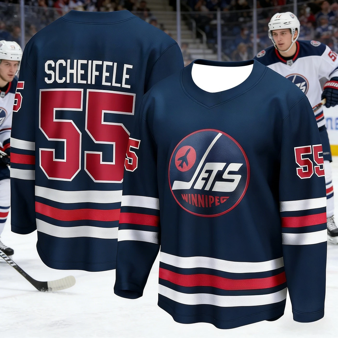 2026 Men's Winnipeg Hot Selling Ice Hockey Training Long-Sleeved Jetpack Shirt 3D Printout Breathable Quick-Drying Top