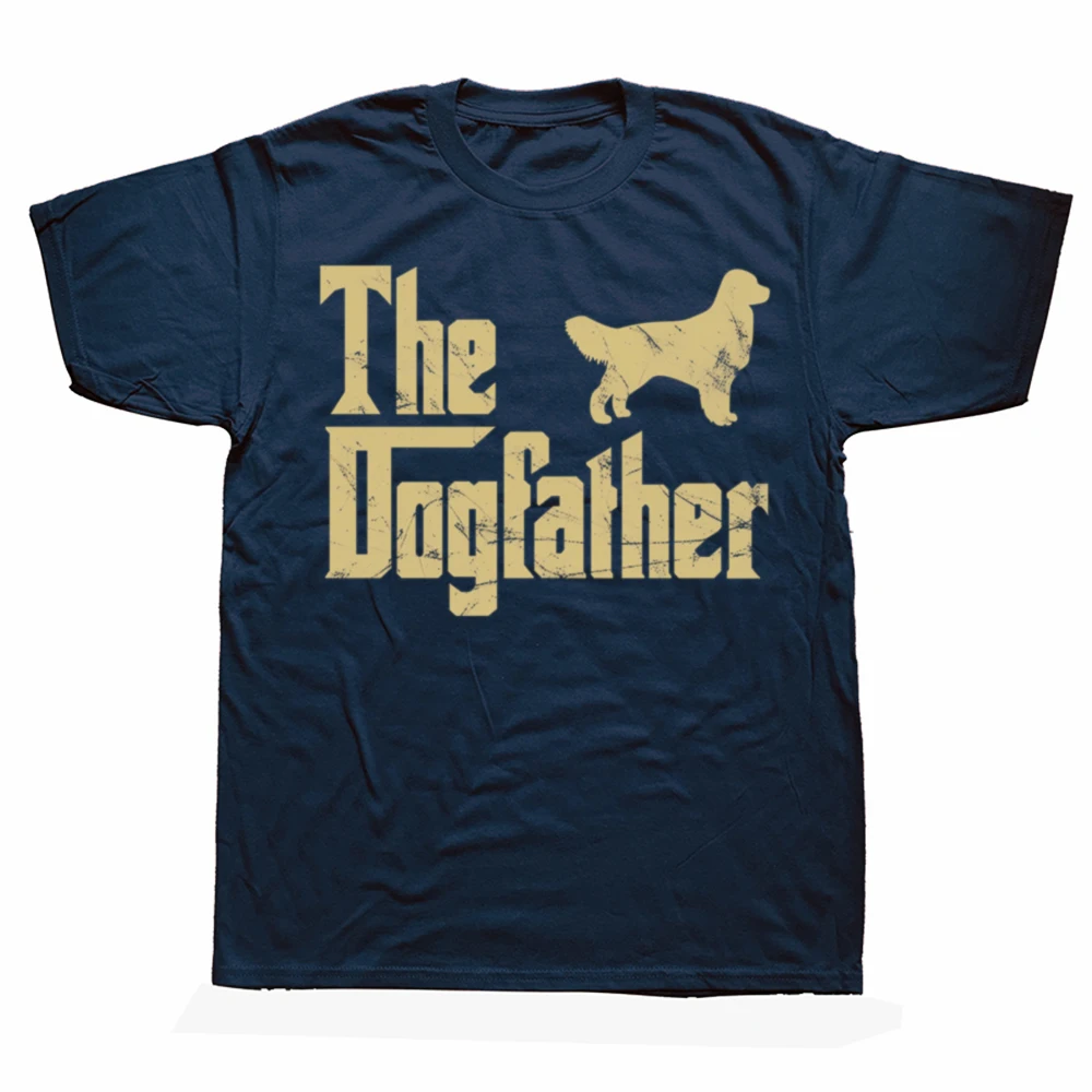 Lässiges T-Shirt für Männer, lustiges The Dog Father Golden Retriever Godfather Oversized Herren-T-Shirt, lustige Mode, Sommerkleidung – Detail 2